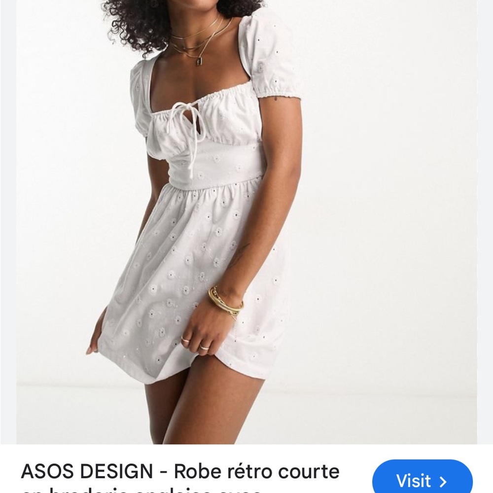 White Daisy Mini Dress